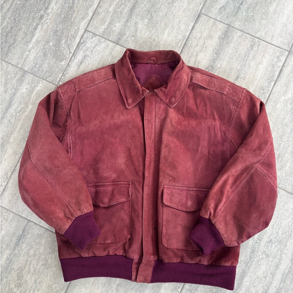 Marsh‎ Landing Maroon Bomber Jacket